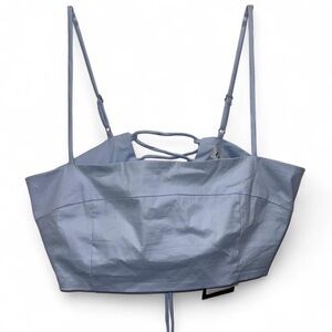 En Saison light blue crop top